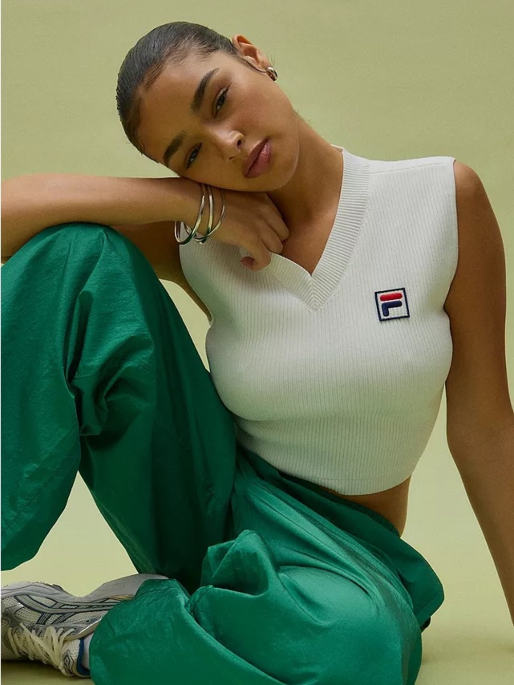 NWT Fila X Hailey Bieber White Tank- Size Medium